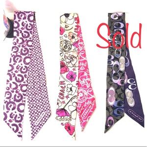 Coach Signature C Skinny Ponytail Scarf